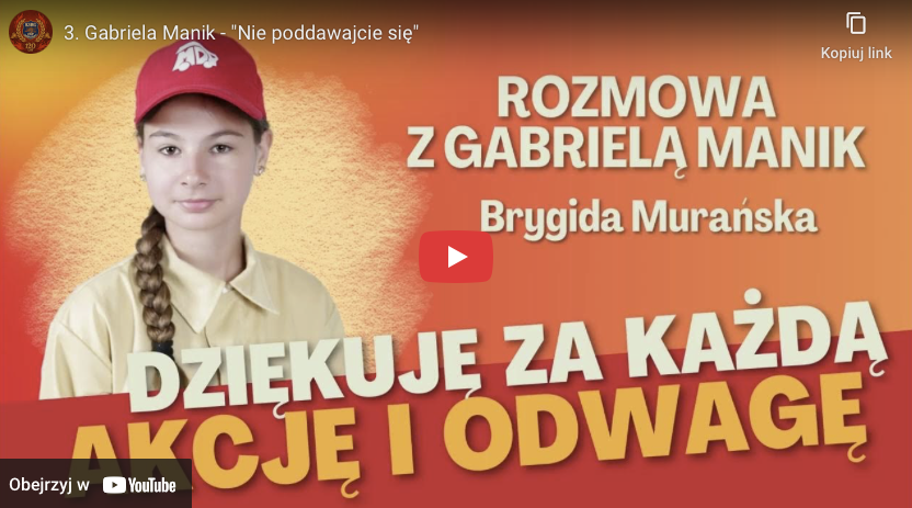 Gabriela Manik – „Nie poddawajcie się”